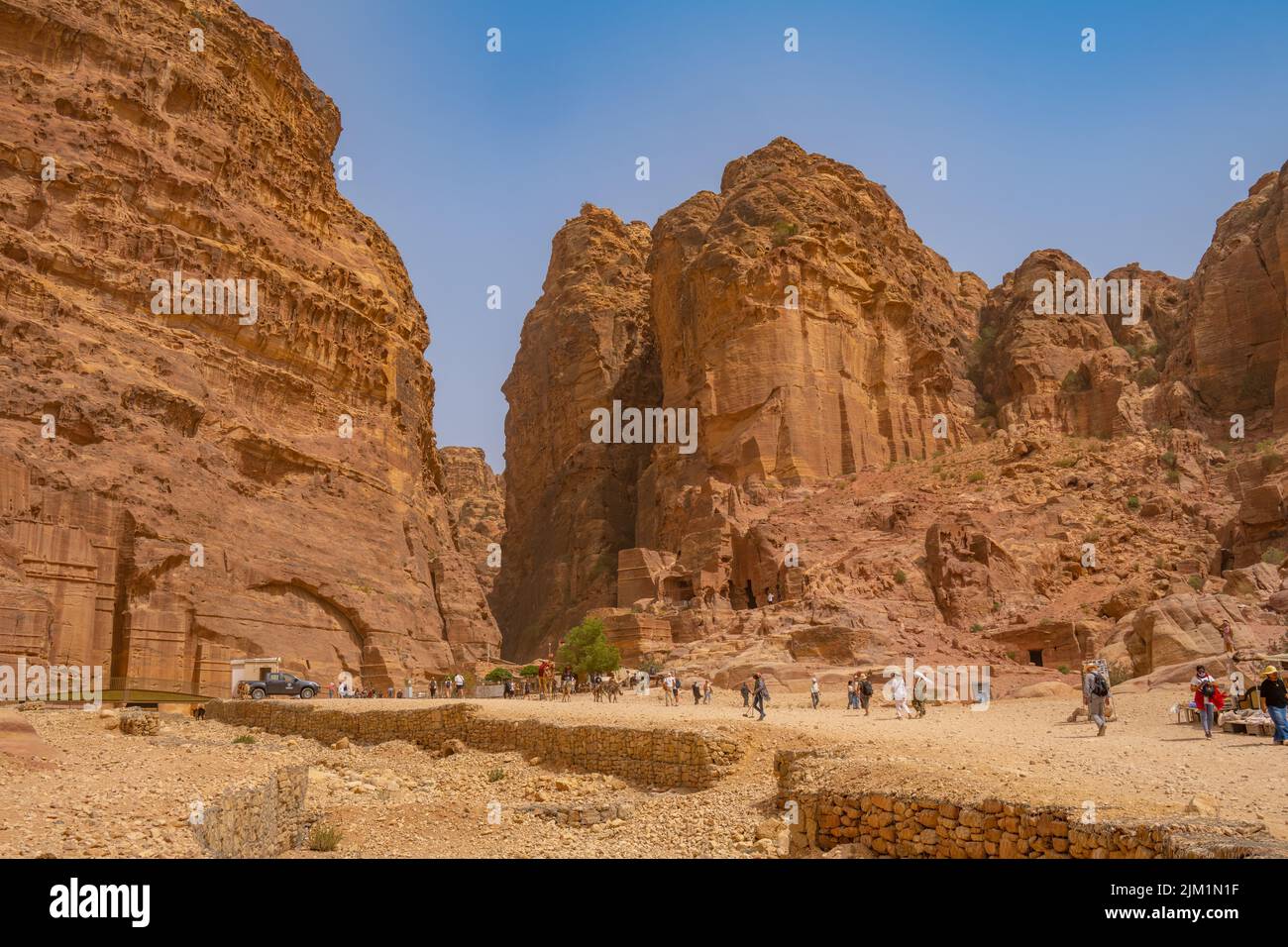 The Street of Fascades in Petra Jordan Stock Photo