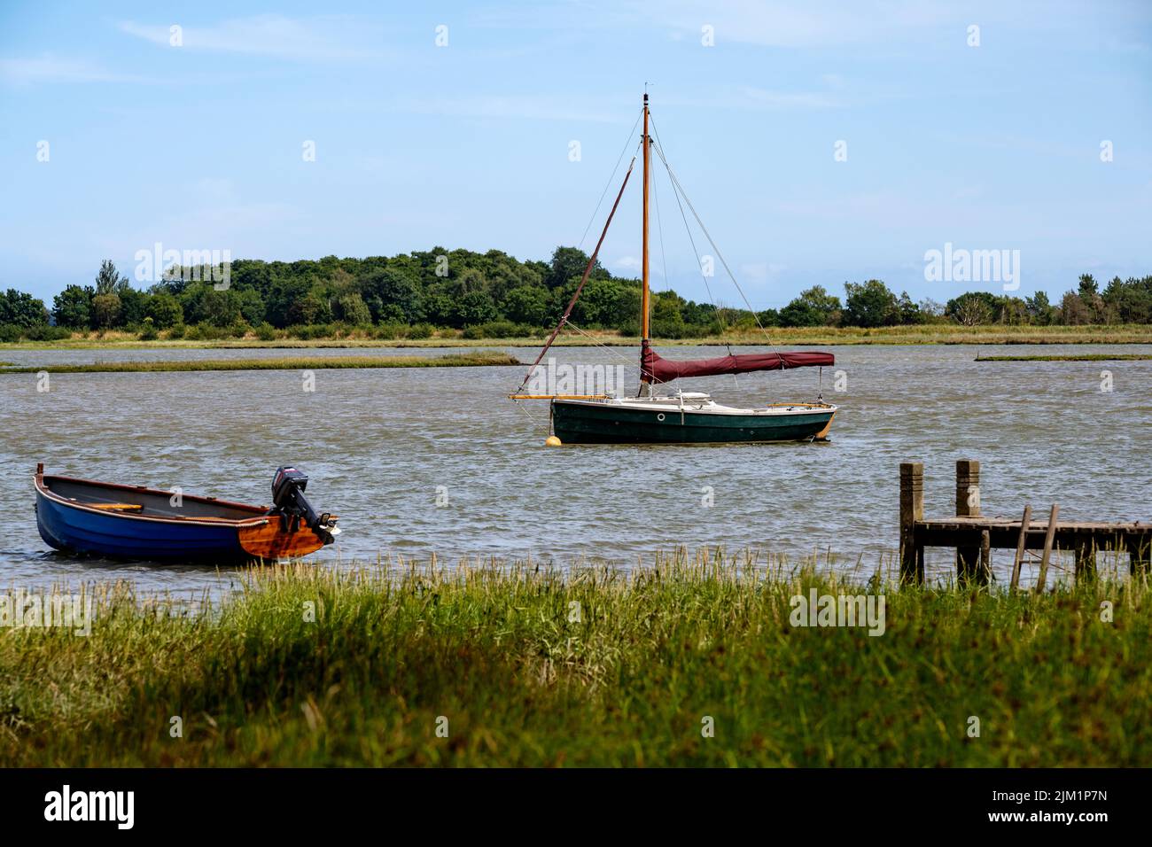 River Alde Iken Suffolk England Stock Photo