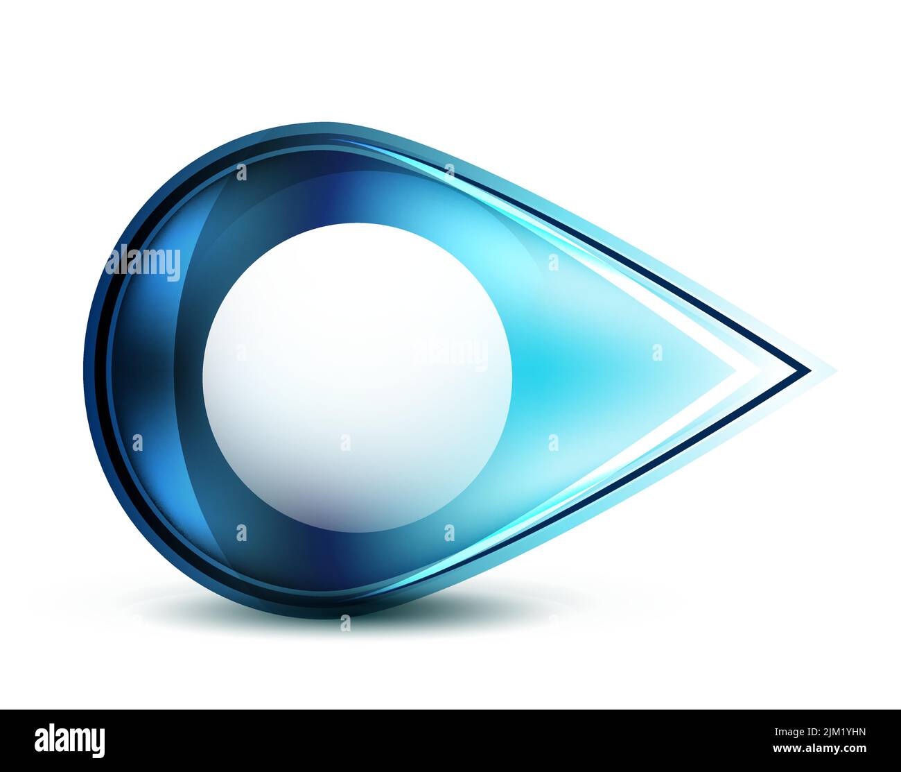 Abstract blue glossy pointer icon Stock Vector Image & Art - Alamy