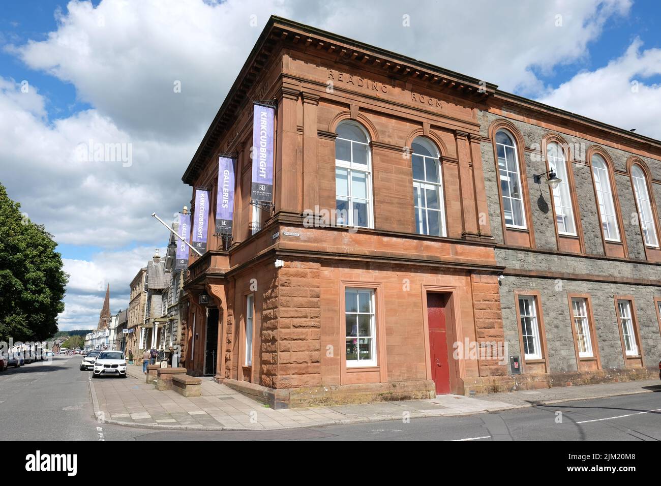 Kirkcudbright Scotland - The Kirkcudbright Galleries houses art and culture exhibitions photo July 2022 Stock Photo