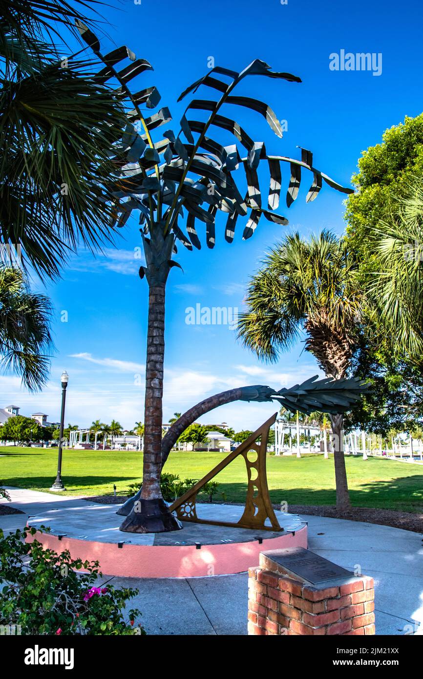 Metal sculpture along the Harborwalk Punta Gorda, Florida, Charlotte