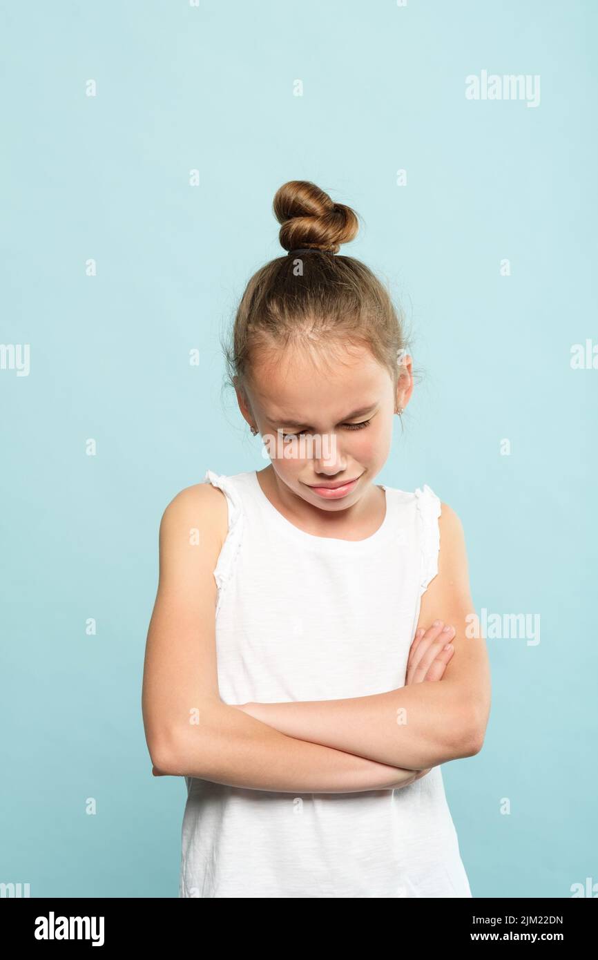 disappointed crying hurt girl emotion expression Stock Photo