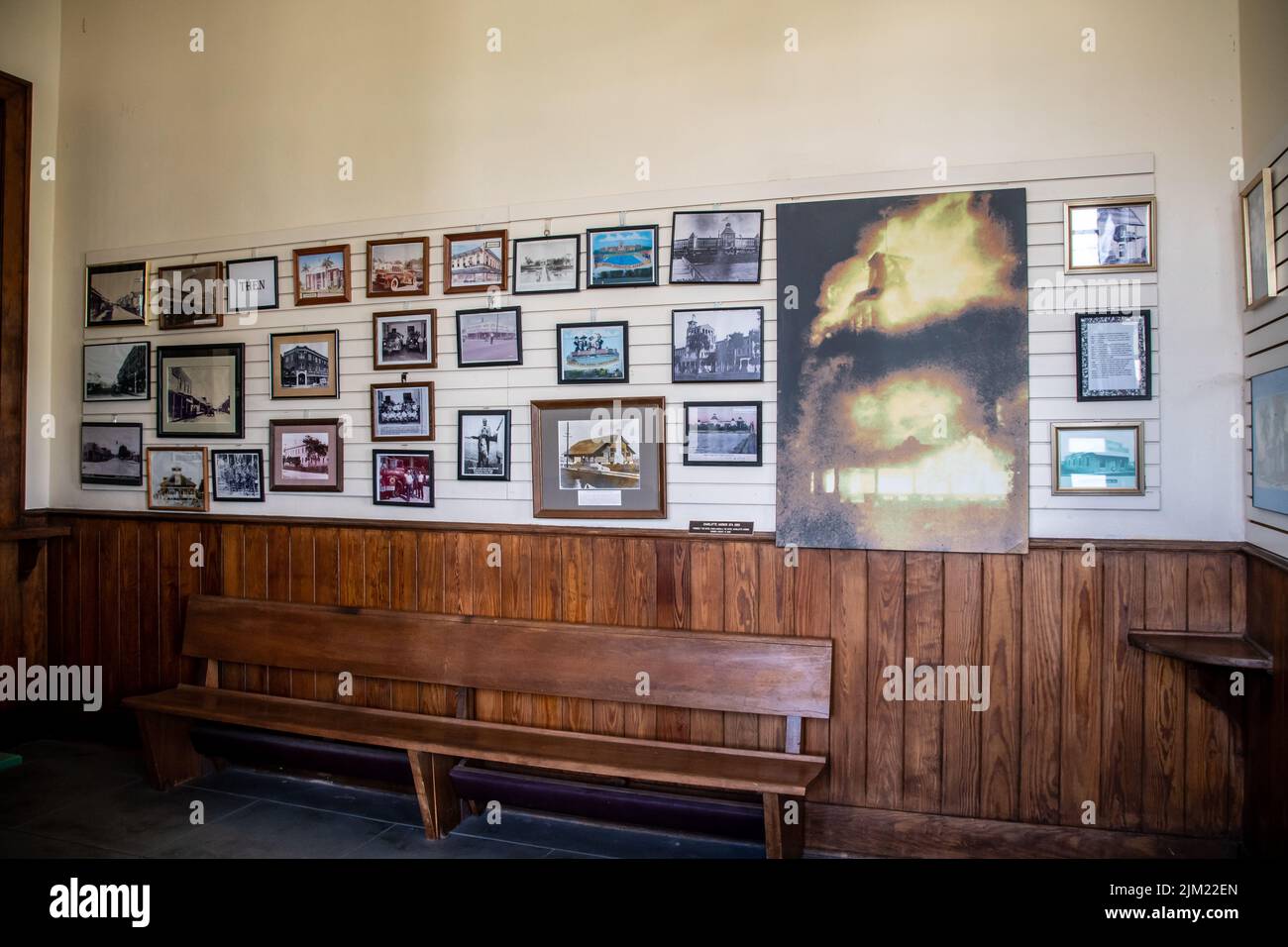 Punta Gorda, Florida: Historic Railroad Train Station, Important Black History Building with Museum segregation history and Jim Crow in the South Stock Photo