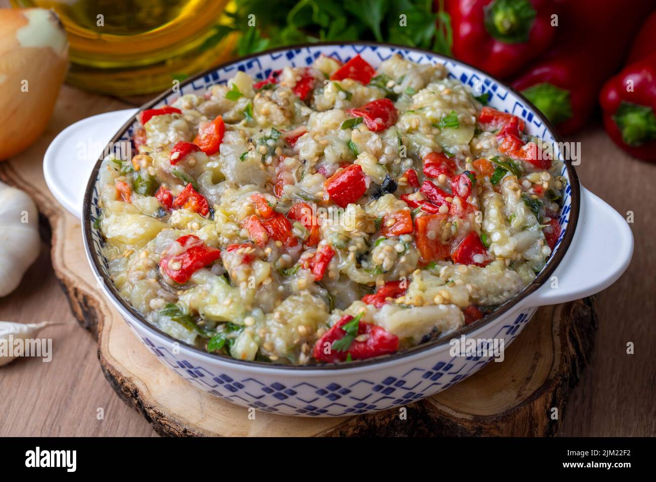 Turkish style eggplant appetizer, eggplant salad, Roasted Eggplant ...