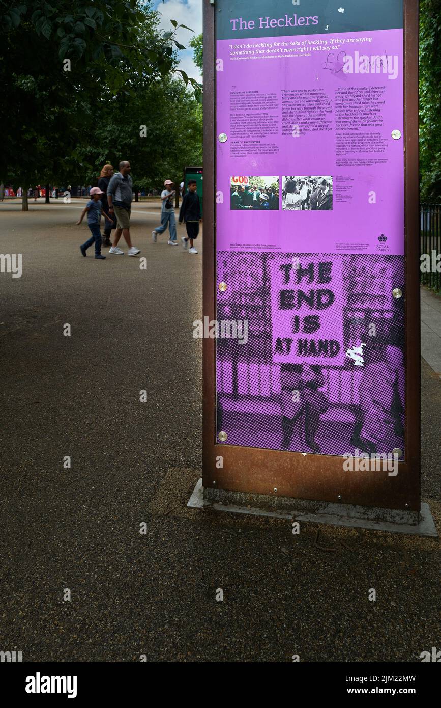 Speakers Corner, Marble Arch, Hyde park, Park Lane, Mayfair, London