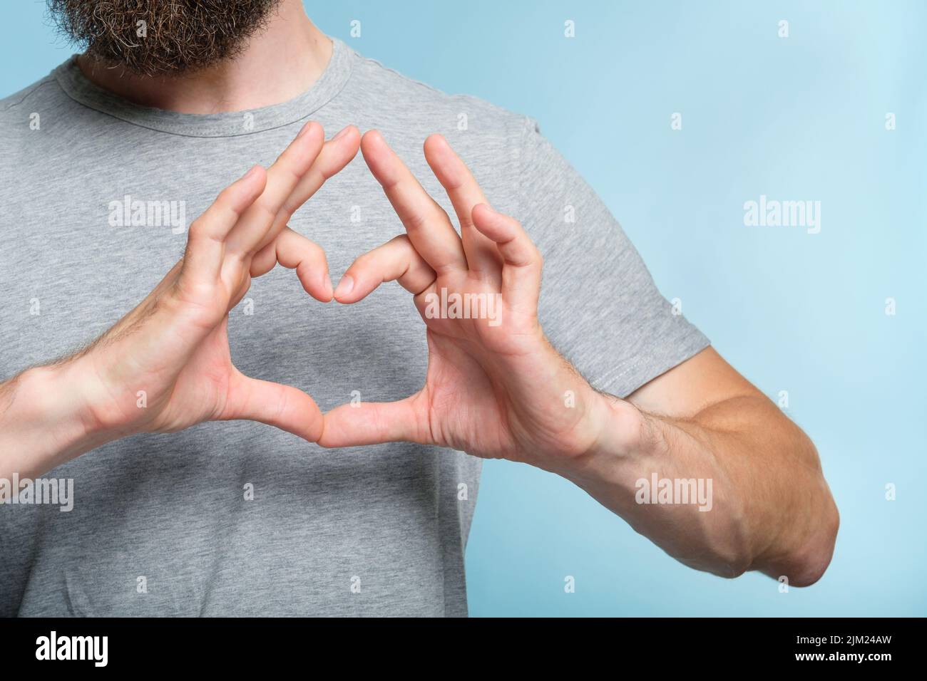 love emotion expression heart shape hands gesture Stock Photo