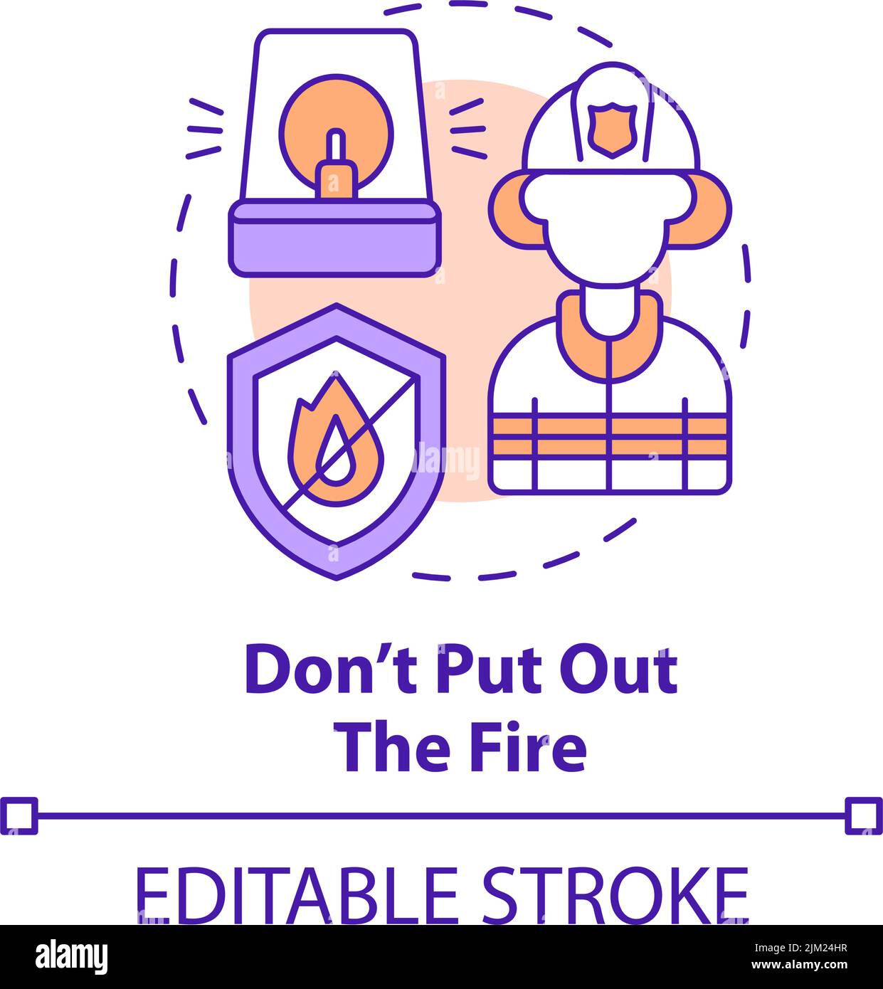Dont put out fire concept icon Stock Vector Image & Art Alamy