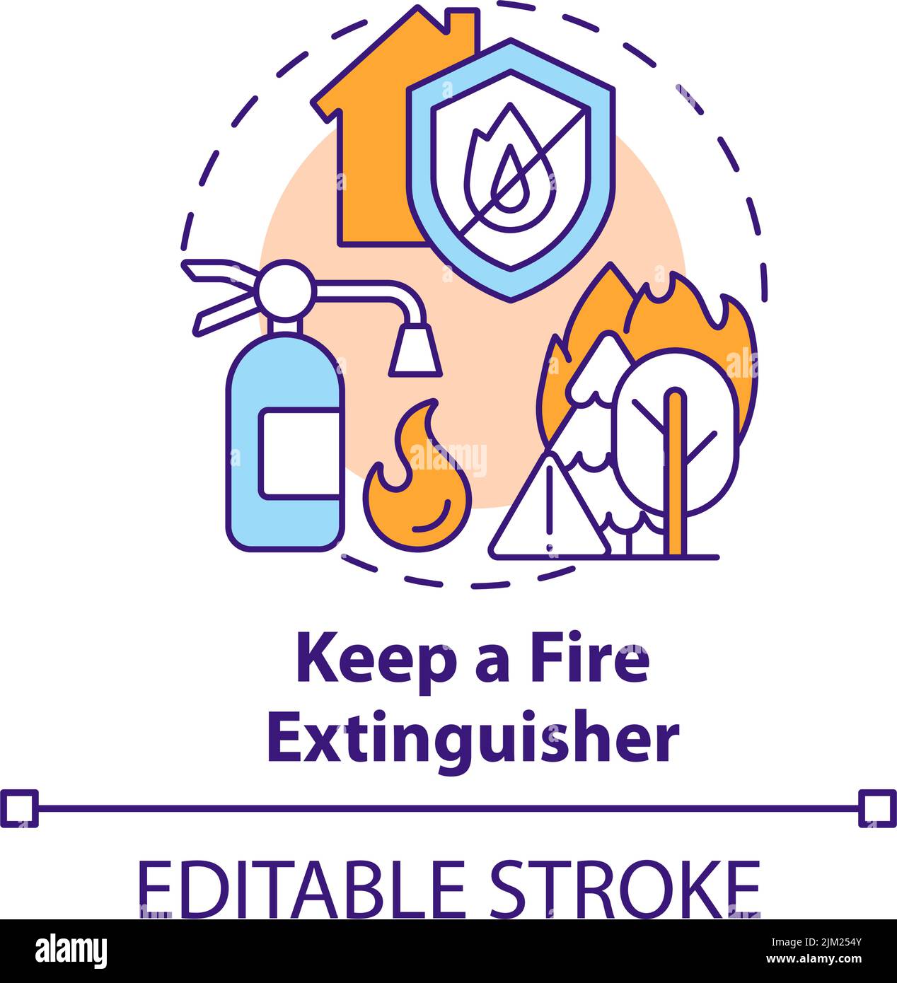 Keep fire extinguisher concept icon Stock Vector Image & Art - Alamy