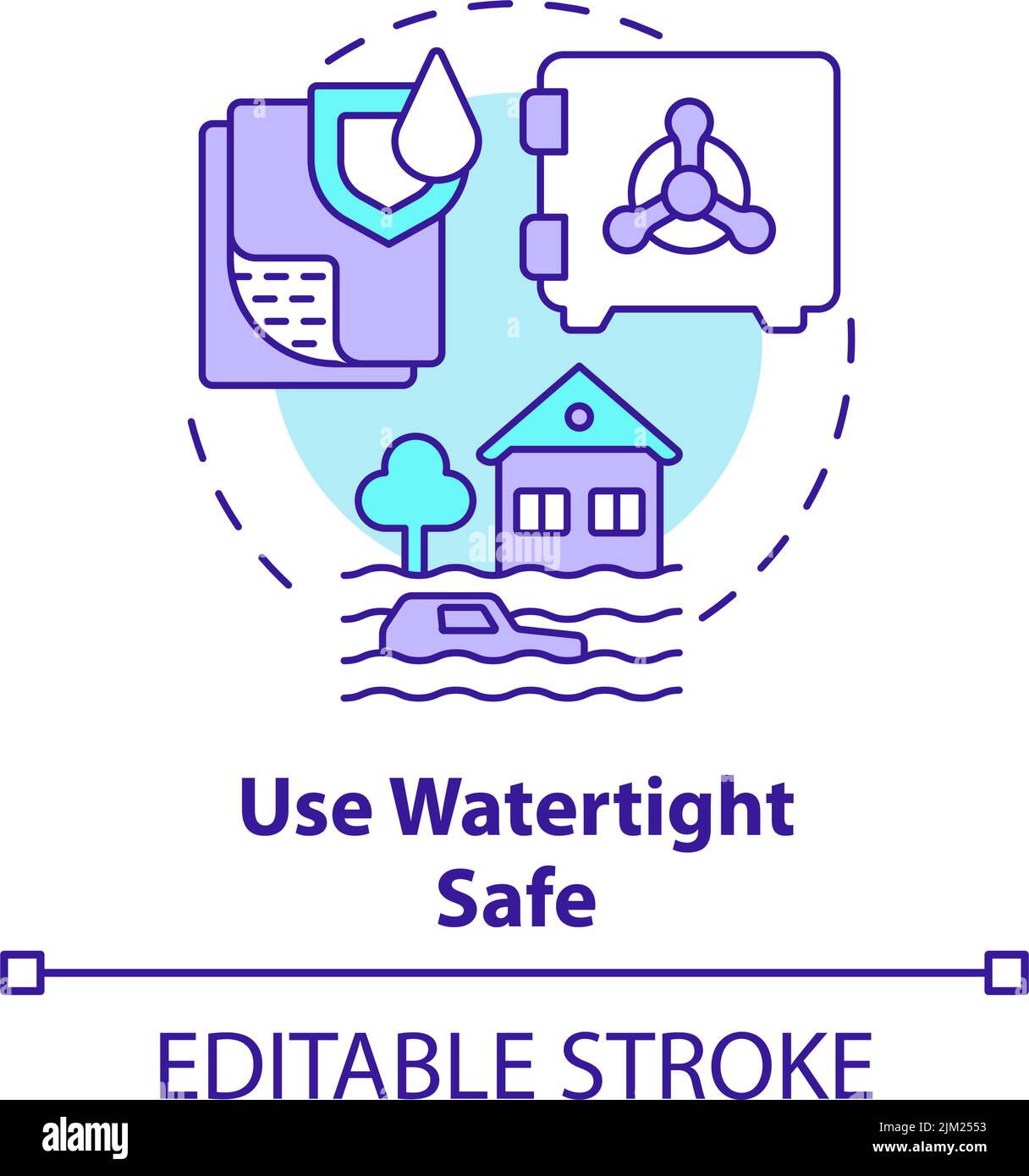 Use watertight safe concept icon Stock Vector Image & Art - Alamy