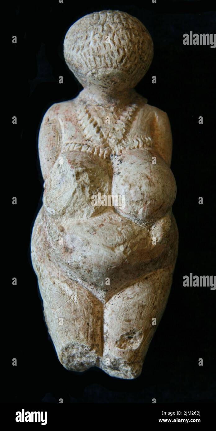 Venus figurine of Kostenki. Museum: State Hermitage, St. Petersburg. Author: PREHISTORIC ART. Stock Photo