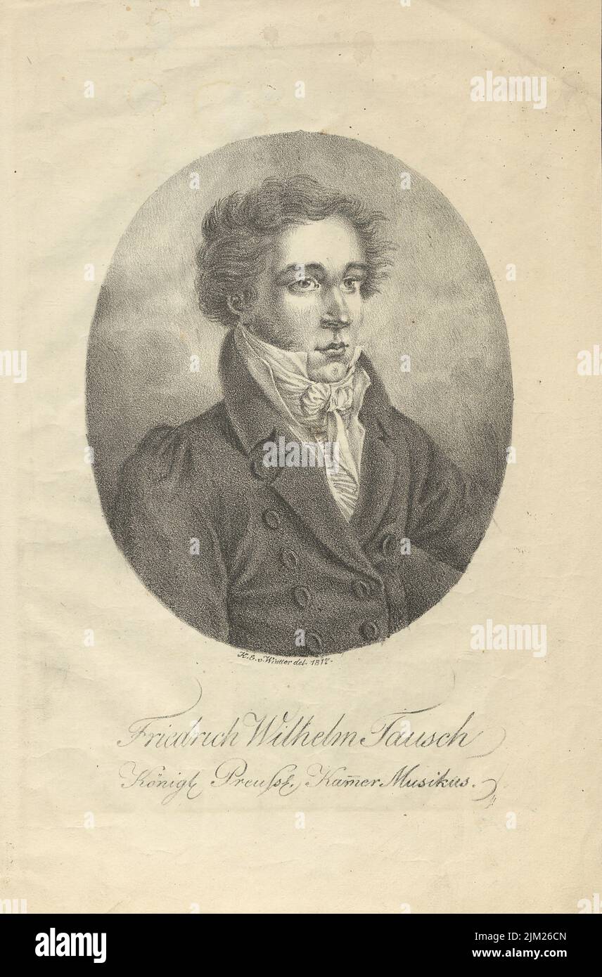Portrait of the Clarinettist Friedrich Wilhelm Tausch (1790-1849). Museum: PRIVATE COLLECTION. Author: Heinrich Eduard von Winter. Stock Photo