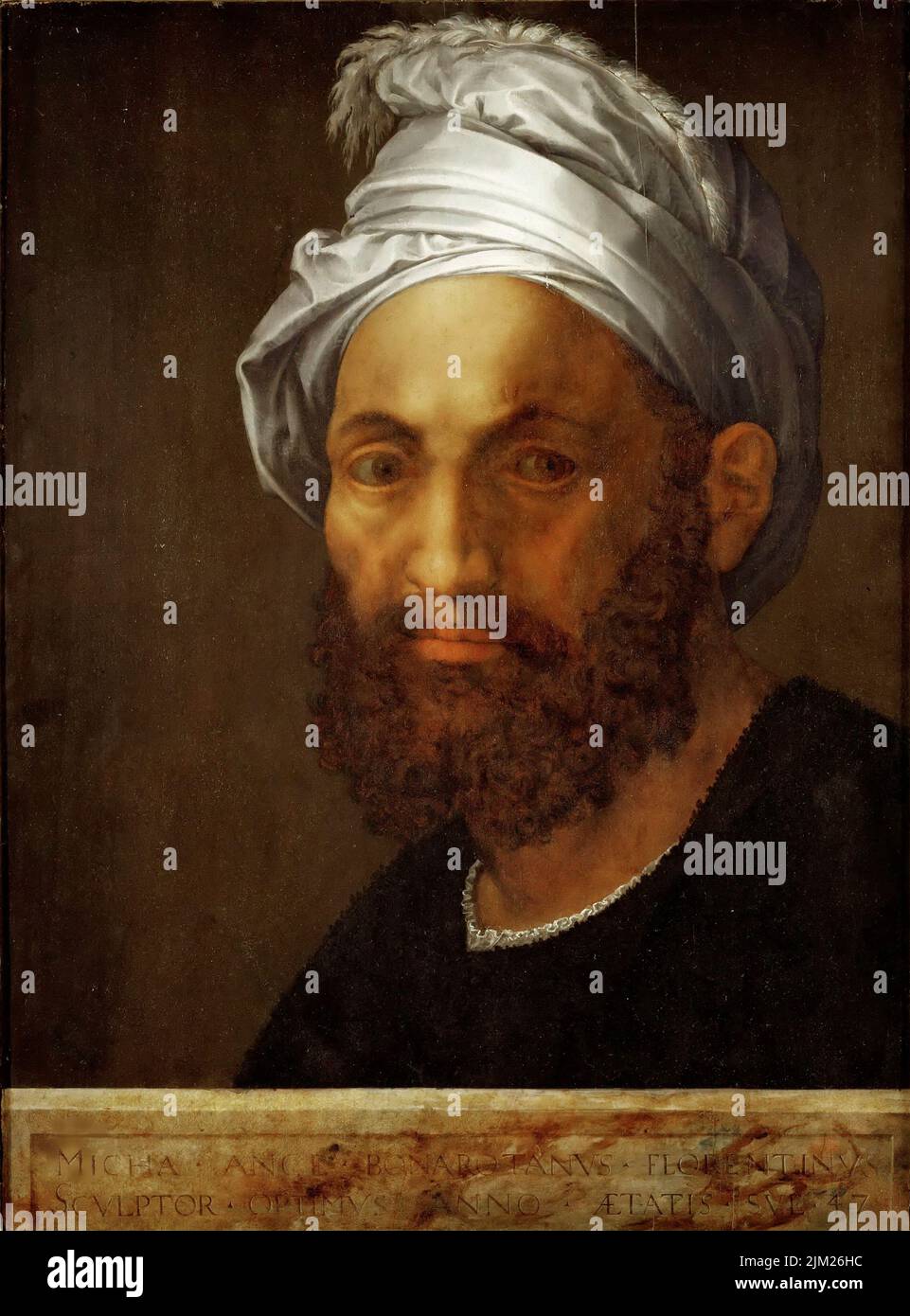 Portrait of Michelangelo Buonarroti. Museum Musee du Louvre, Paris