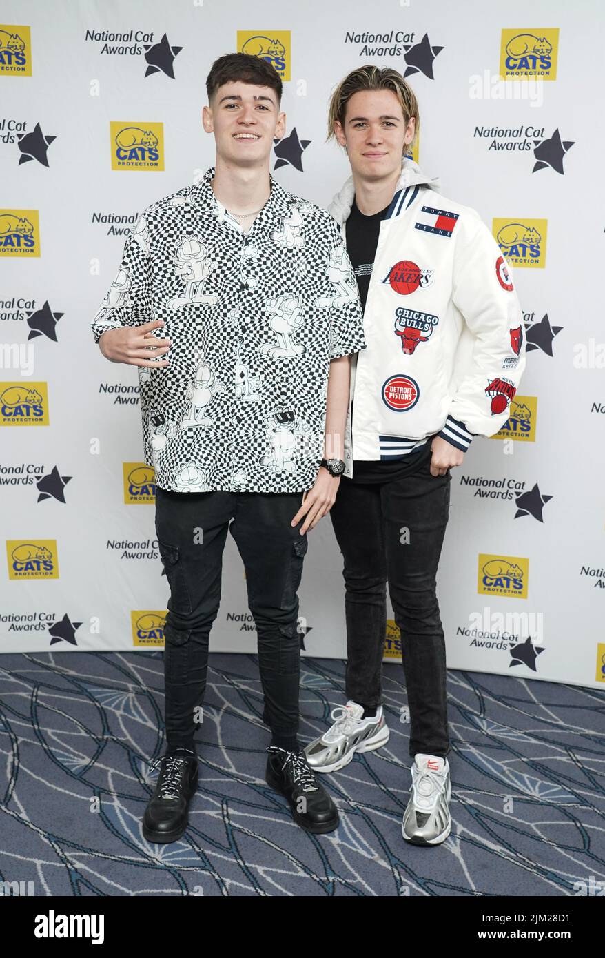 Max and Harvey attending the National Cat Awards at the Savoy Hotel, London. Picture date: Thursday August 4, 2022. Stock Photo