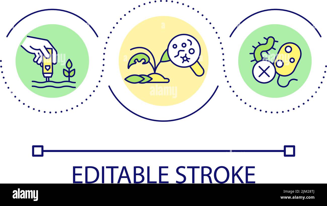Microorganisms harm loop concept icon Stock Vector