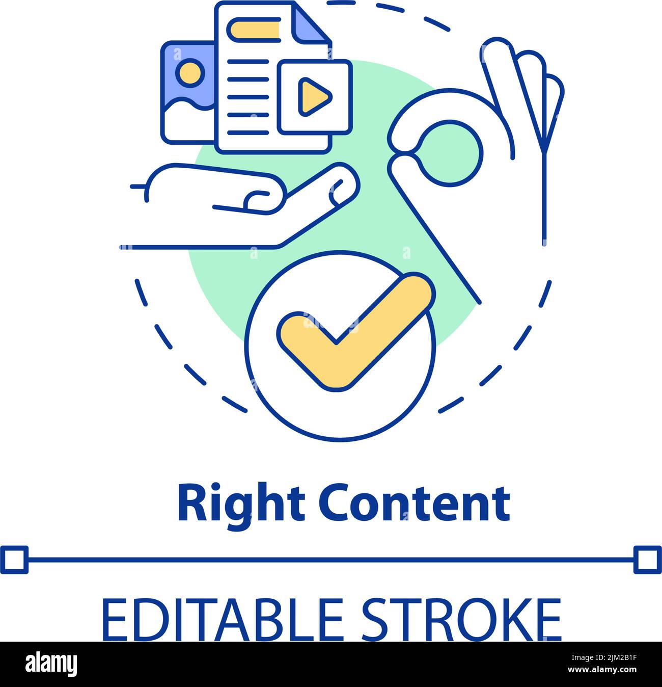 Right content concept icon Stock Vector Image & Art - Alamy