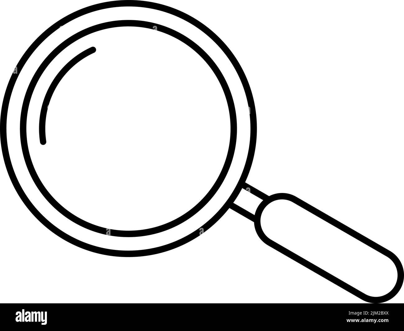 Vector Magnifying glass Icon isolated on white background. Search illustration Stock Vector
