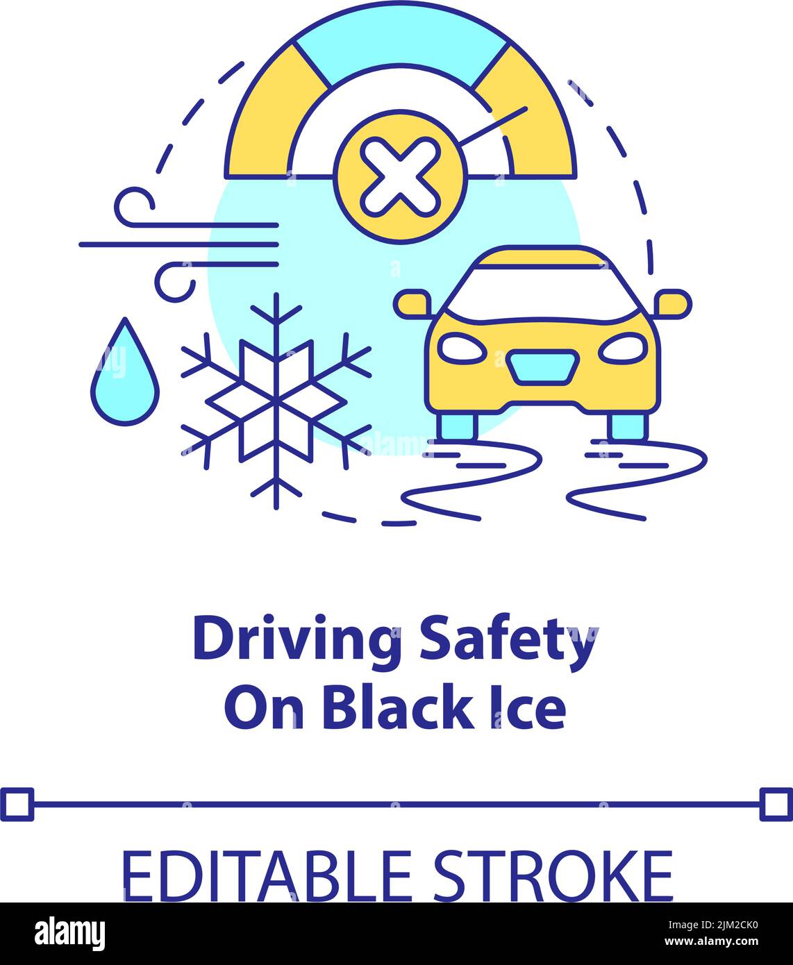 Driving car on ice Stock Vector Images - Alamy