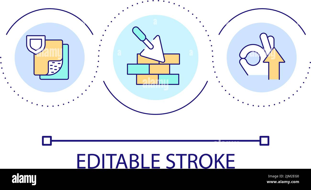 Qualitative construction materials loop concept icon Stock Vector Image ...