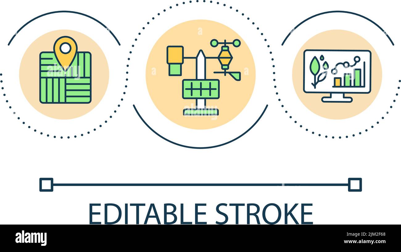 Innovative equipment loop concept icon Stock Vector