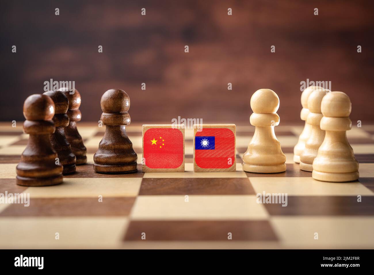 Symbol Image Conflict And War Between The People S Republic Of China And Taiwan PHOTOMONTAGE Stock Photo