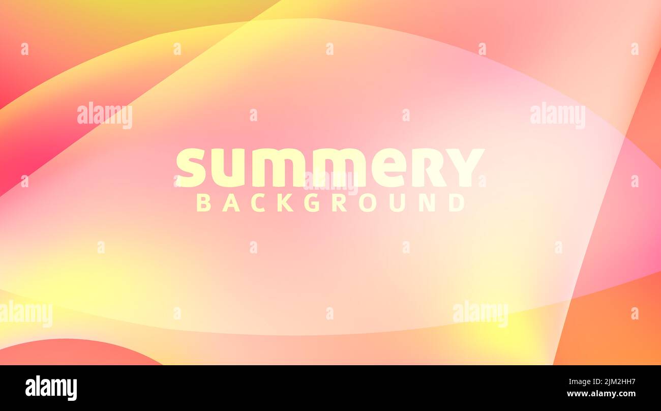 Abstract summery background with warm colors transitions. Aestival vector graphic wallpaper Stock Vector