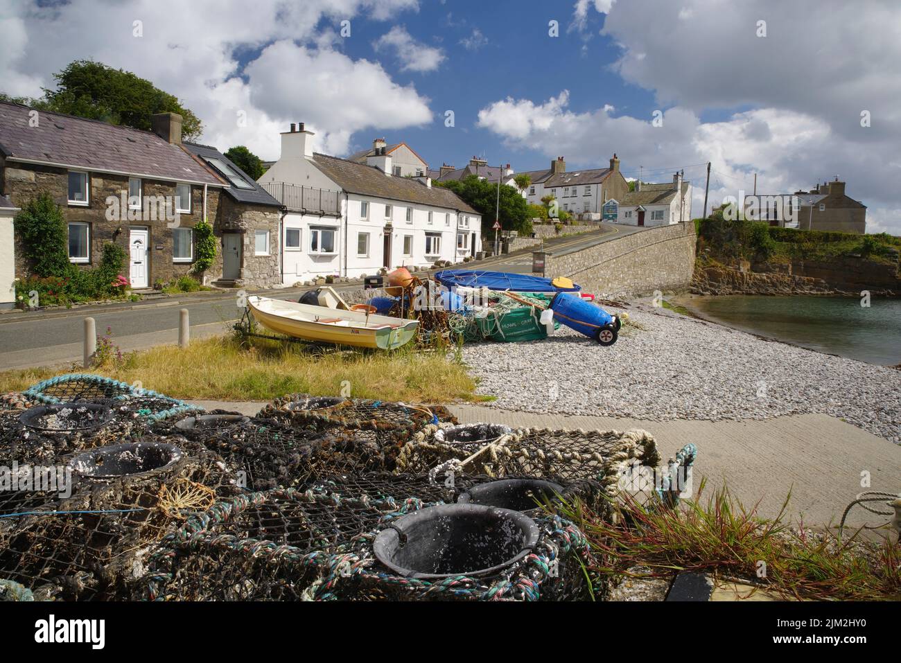 Moelfre Village, Anglesey, North Wales, Great Britain Stock Photo - Alamy