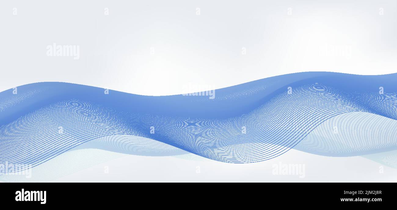 Thin blue lines on a light gray background. Abstract vector graphic pattern Stock Vector