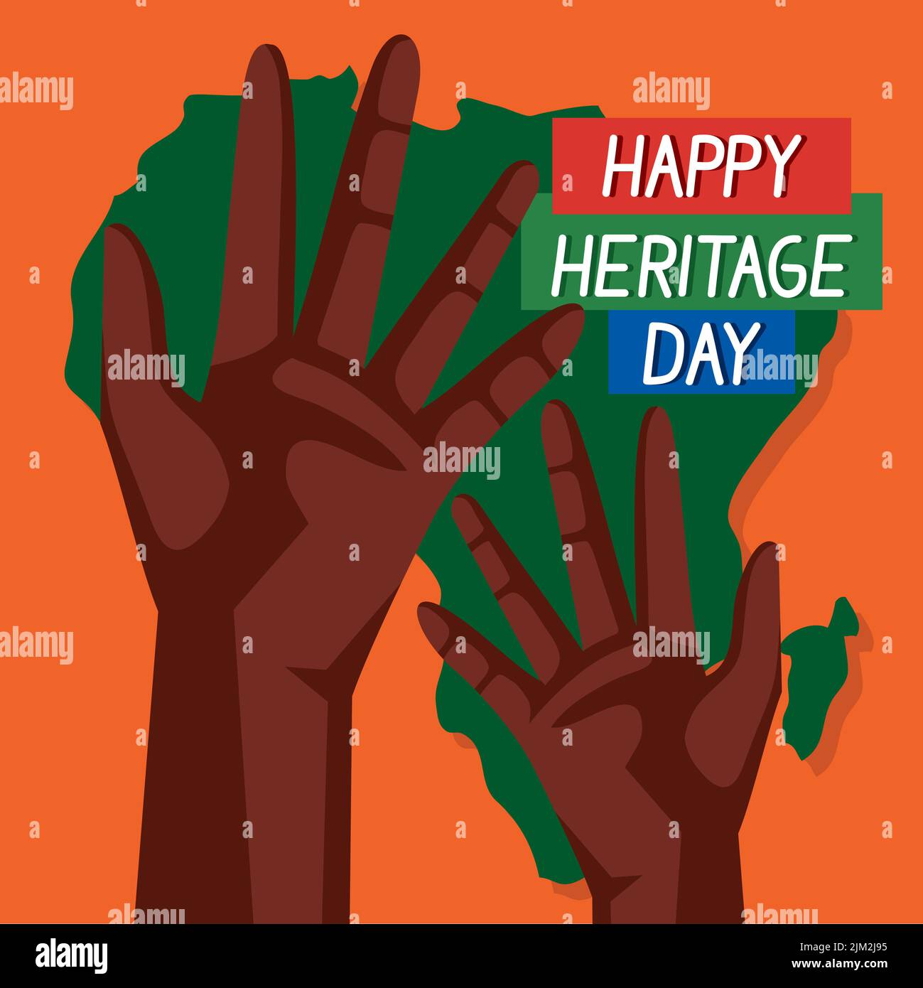 happy heritage day lettering with hands Stock Vector Image & Art Alamy