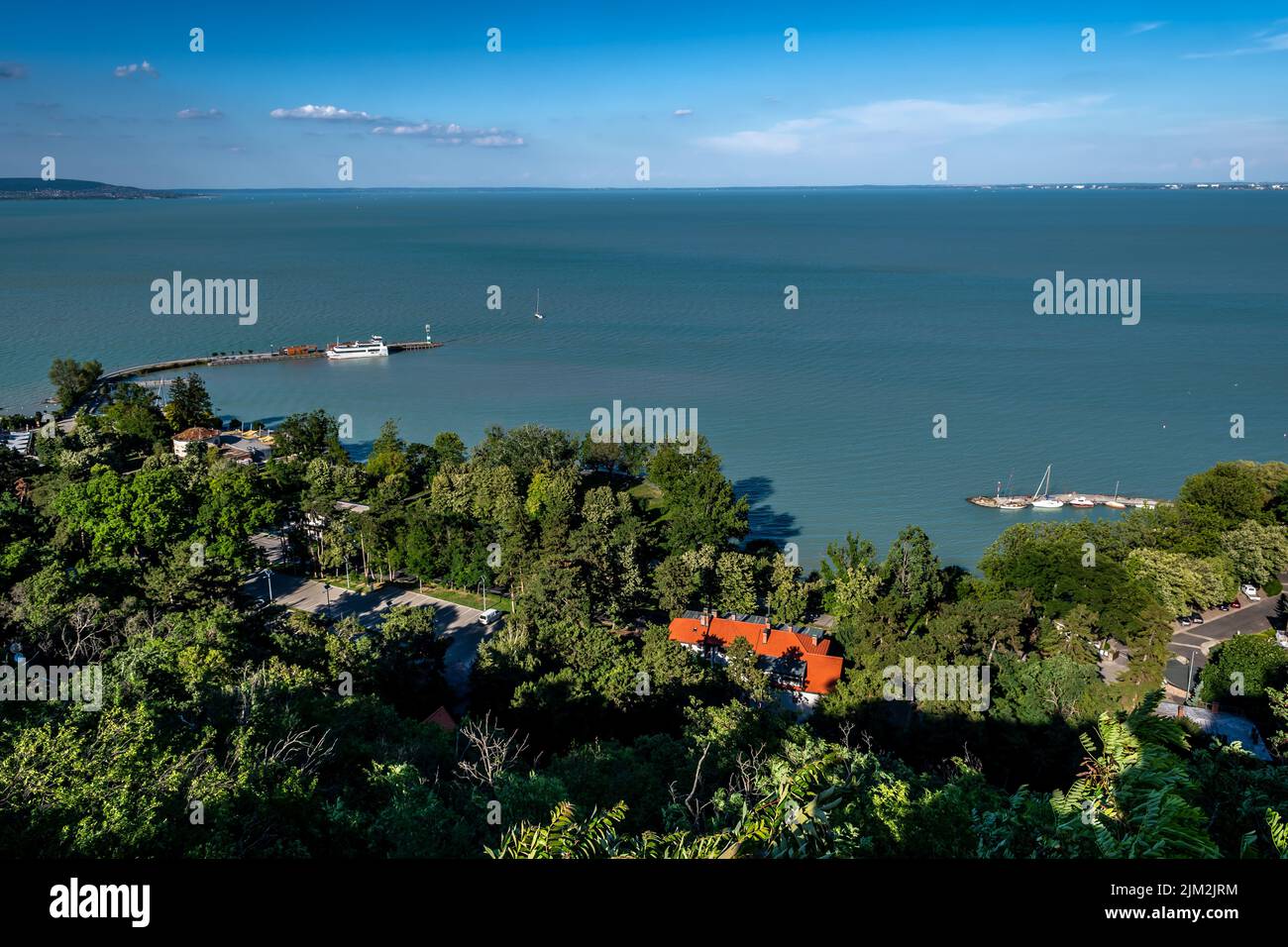 Panorama Of Picturesque Lake Balaton With Sail Boats In Hungary Stock Photo  - Alamy