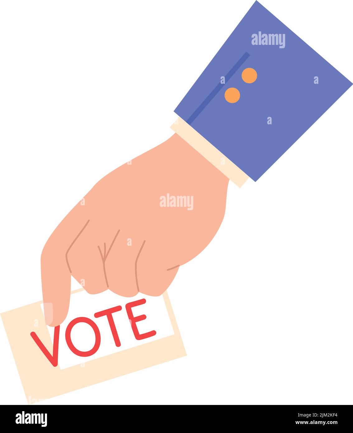 voter hand with vote card Stock Vector Image & Art - Alamy