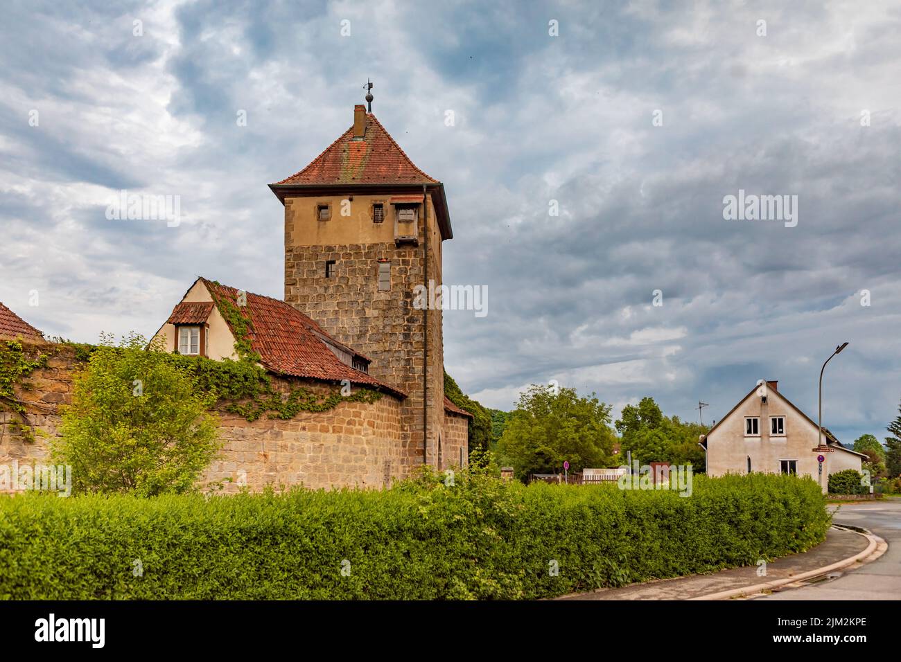 SESSLACH, BAVARIA, GERMANY - CIRCA MAY, 2022: The Cityscape of Sesslach town, Germany. Stock Photo