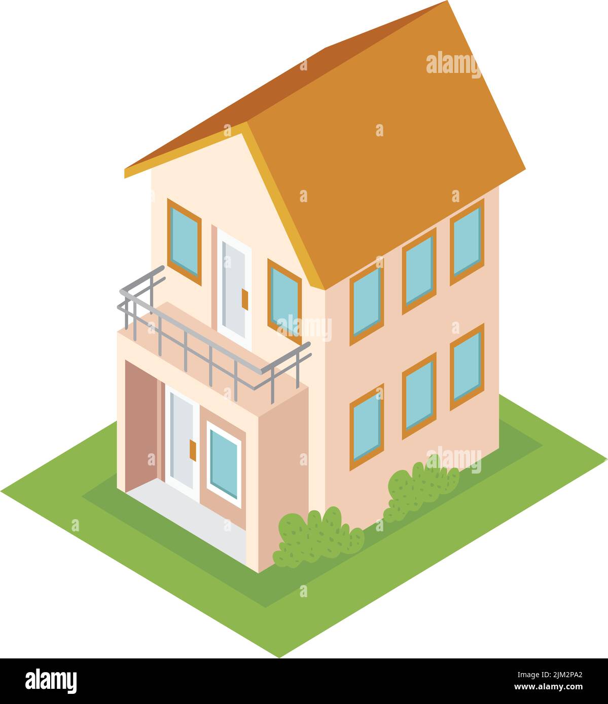 yellow house isometric construction Stock Vector Image & Art - Alamy