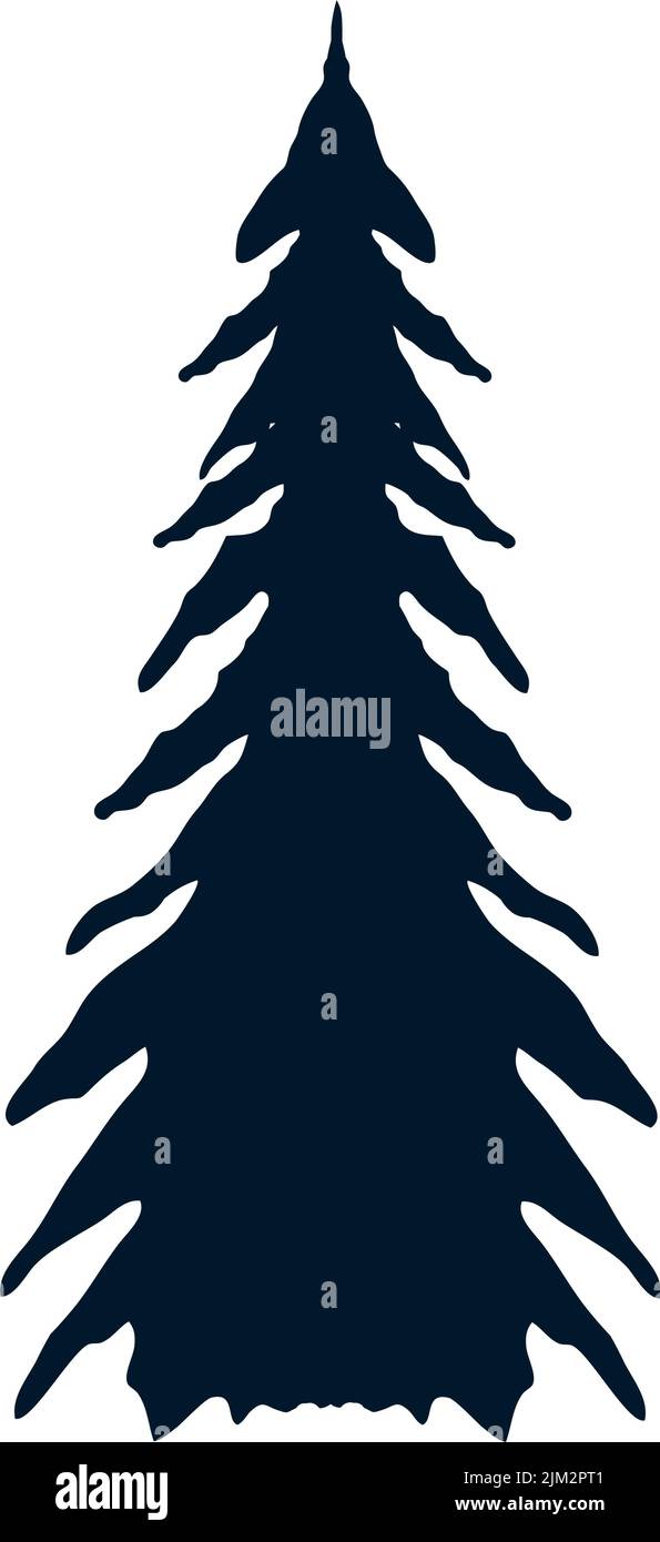 pine tree plant silhouette Stock Vector Image & Art - Alamy