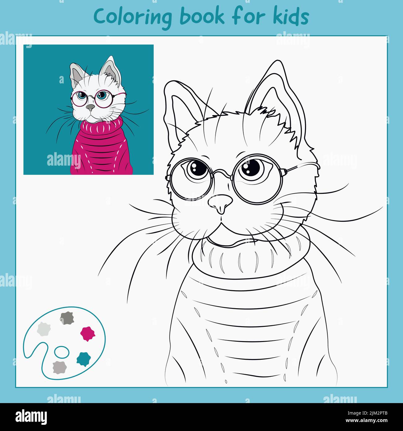 Coloring book for kids. Tasks for children. Stock Vector