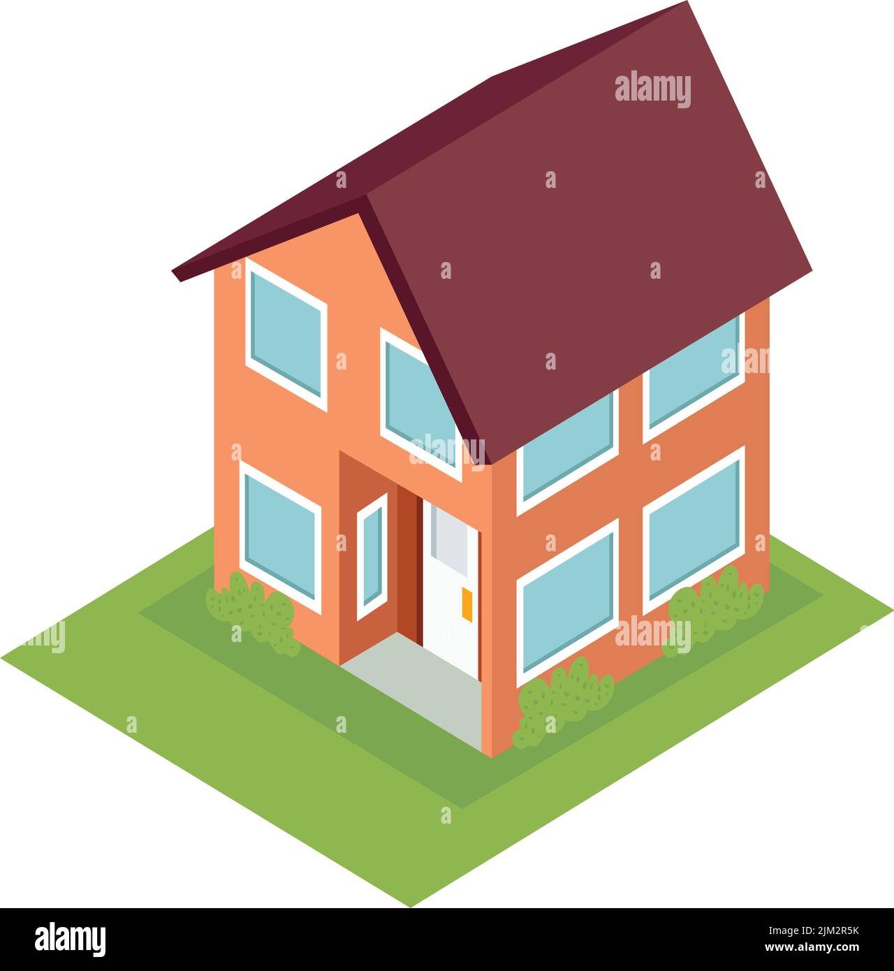 orange house isometric construction Stock Vector Image & Art - Alamy
