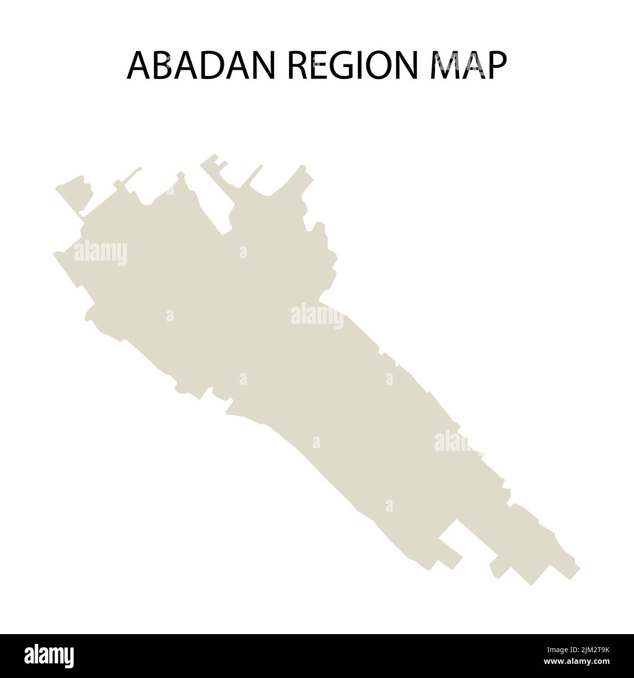 Map of Abadan region in Iran Stock Vector