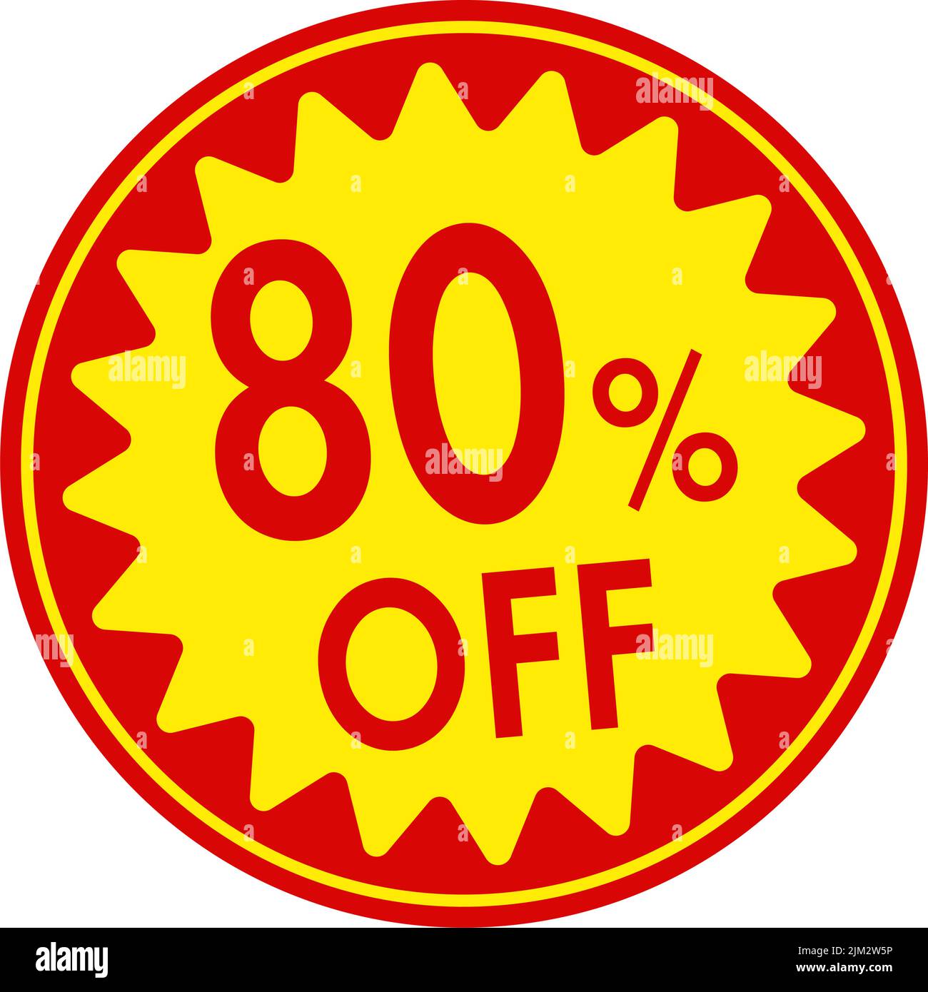 Sale label vector illustration | 80% off Stock Vector