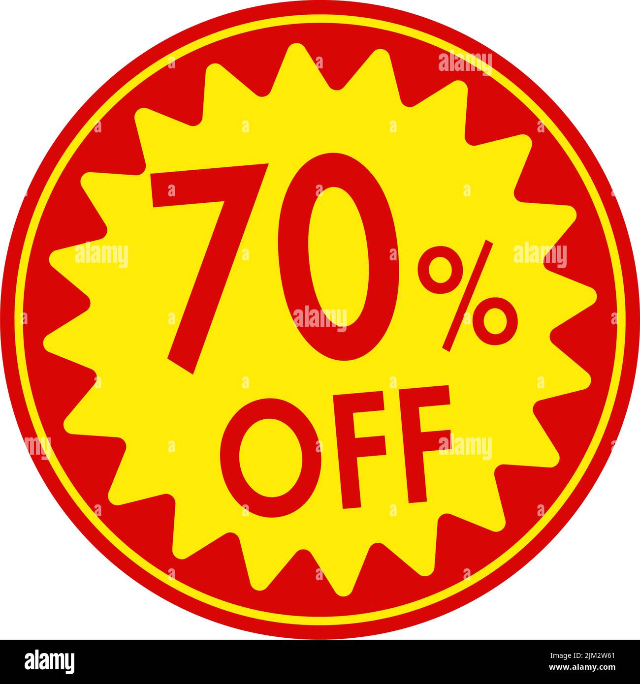 Sale label vector illustration | 70% off Stock Vector