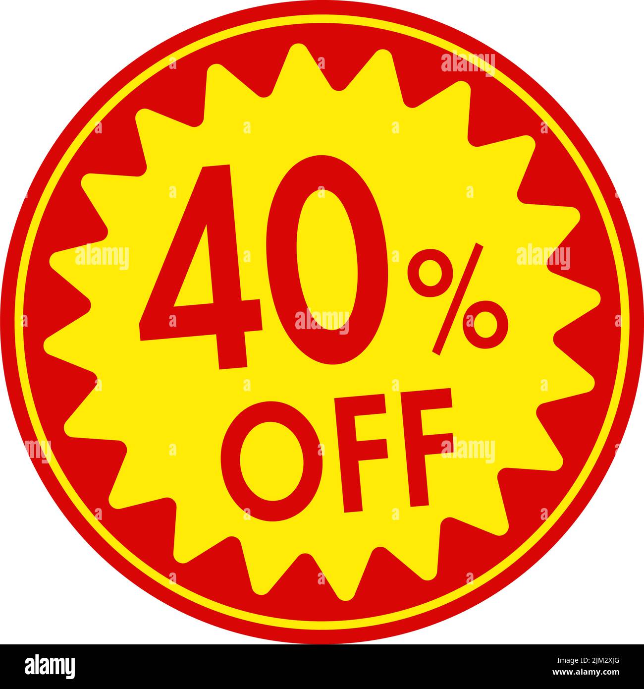 Sale label vector illustration | 40% off Stock Vector