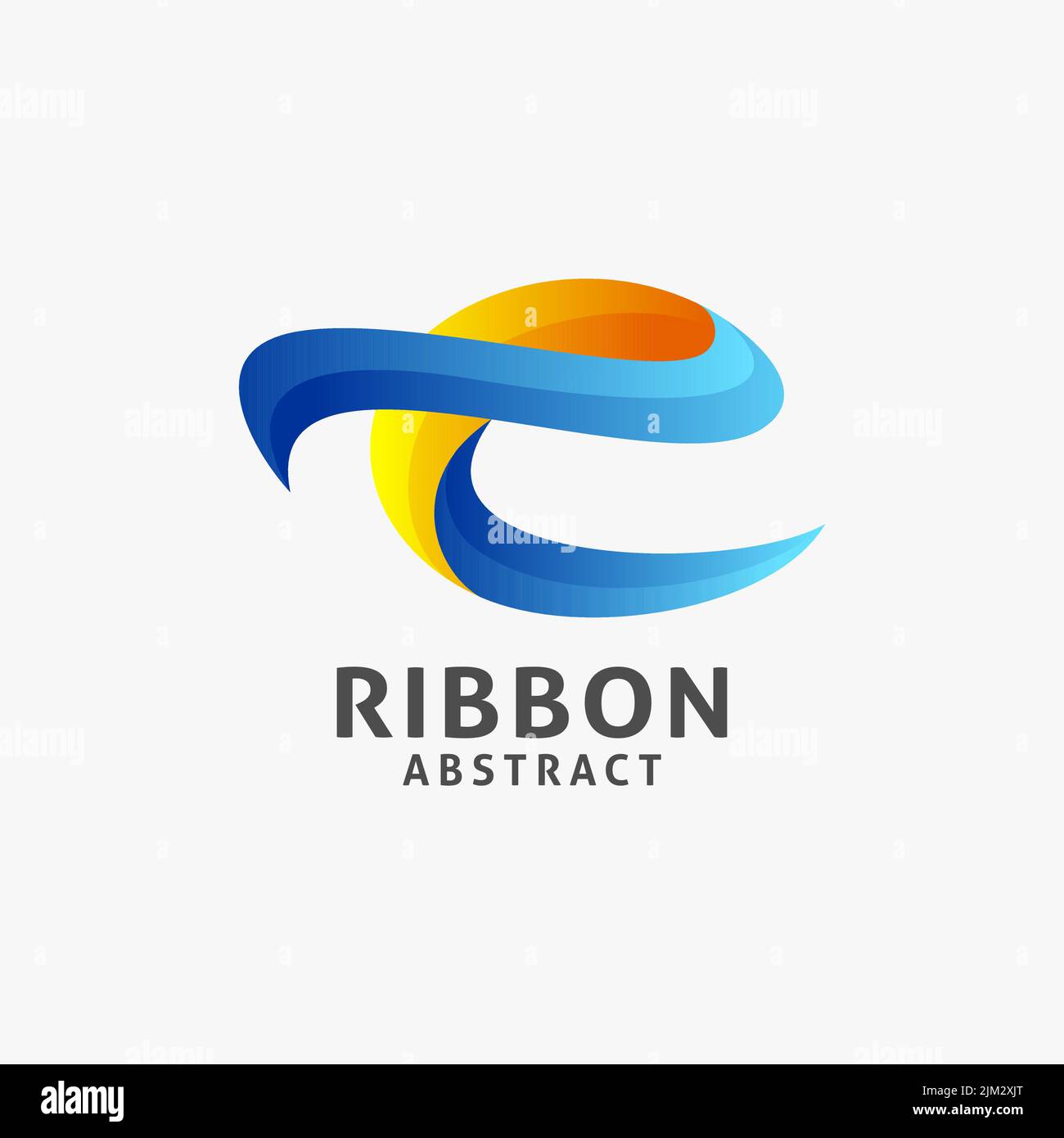 letter E abstract flowing ribbon logo design Stock Vector