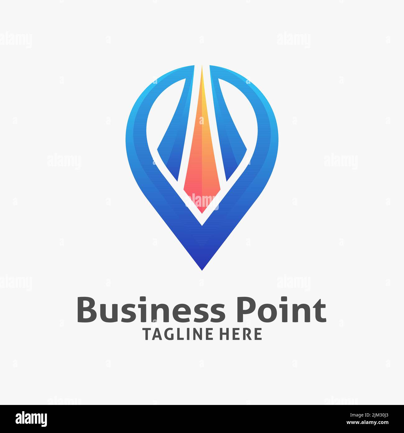 Business place point logo design Stock Vector