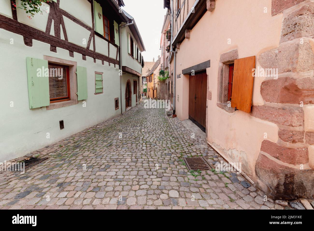 Old buildings in Eguisheim, France.  Stock Photo