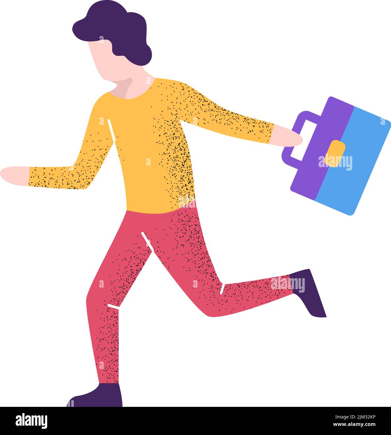 Office manager rushing late vector flat icon Stock Vector Image & Art ...