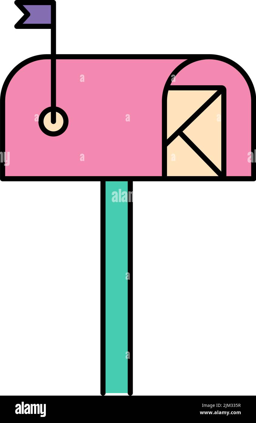Open mailbox with vector letter icon isolated Stock Vector Image & Art ...