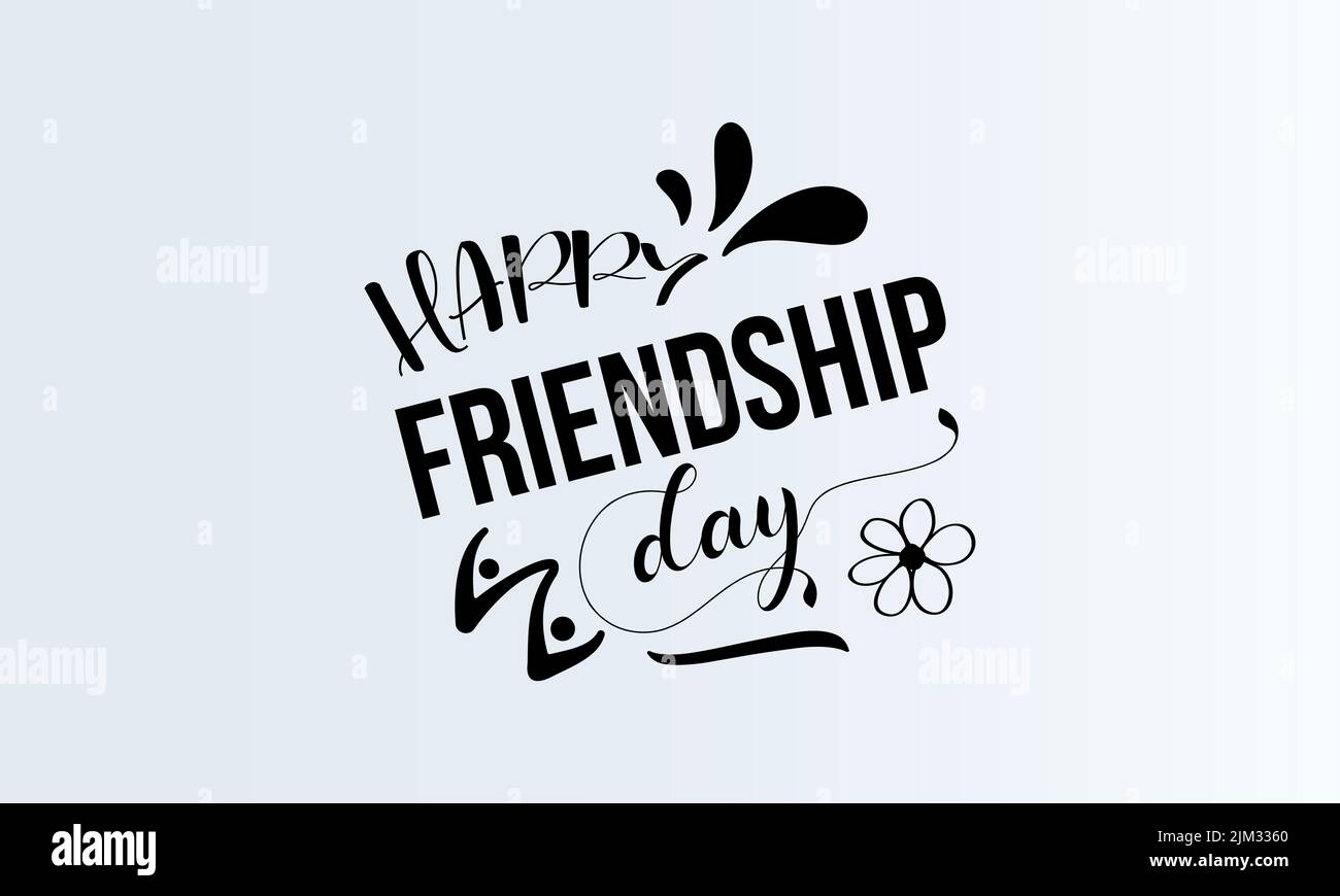 Friendship day. Script calligraphy vector design for banner, poster, card and background. Stock Vector
