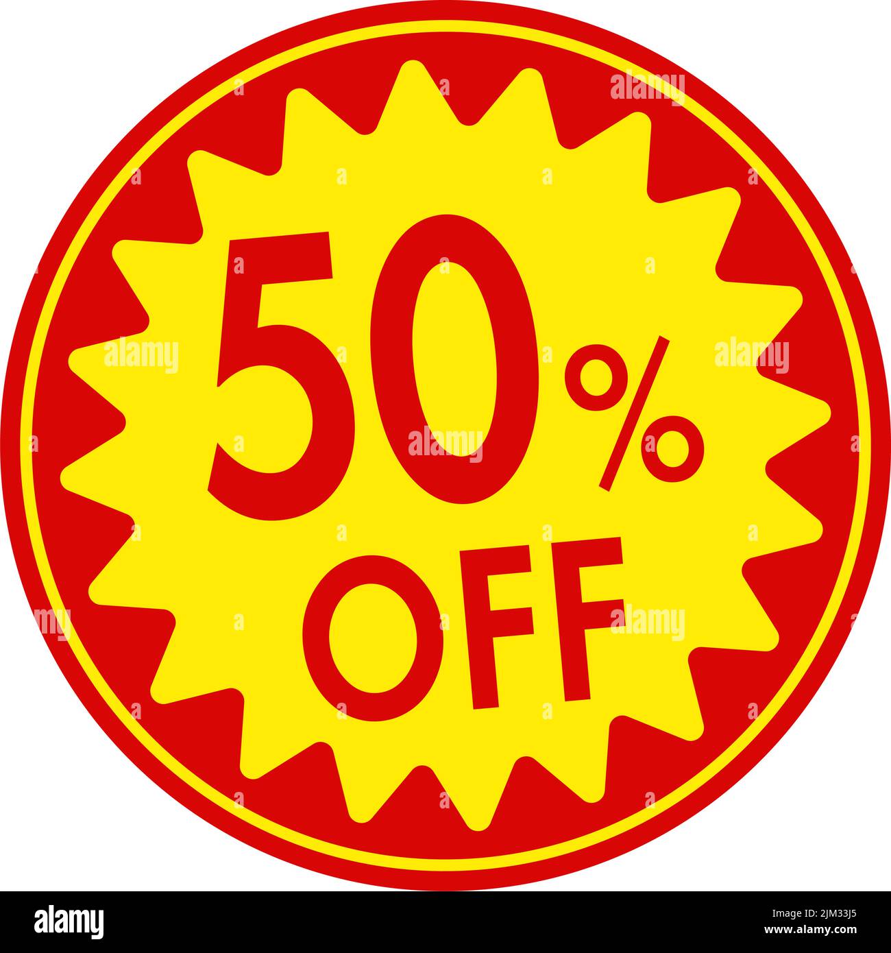 Sale label vector illustration | 50% off Stock Vector