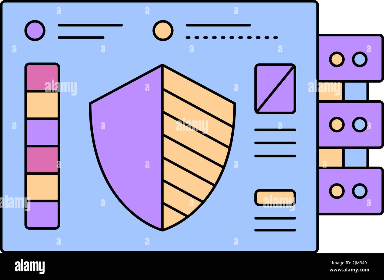 Data protection and privacy security vector icon Stock Vector Image ...