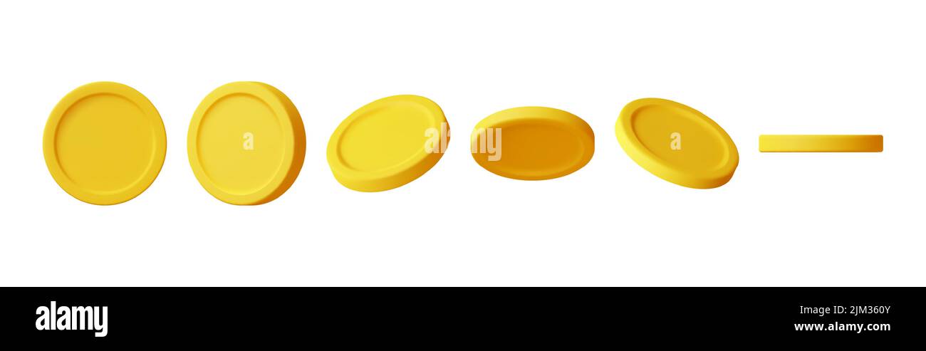 3D Gold Coin Icons Set Isolated Stock Vector Image & Art - Alamy