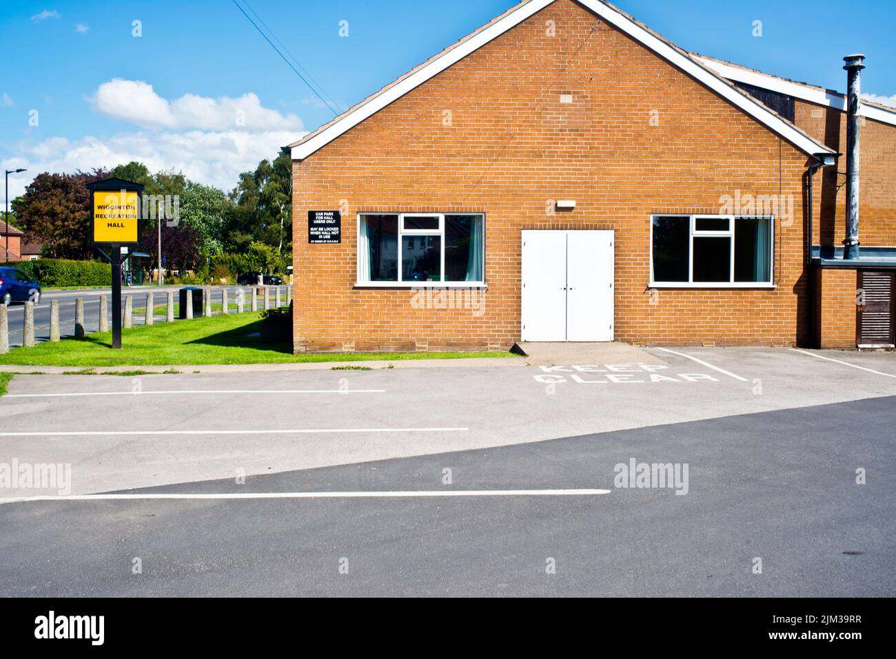 Recreational Hall, Wiggington, North Yorkshire, England Stock Photo