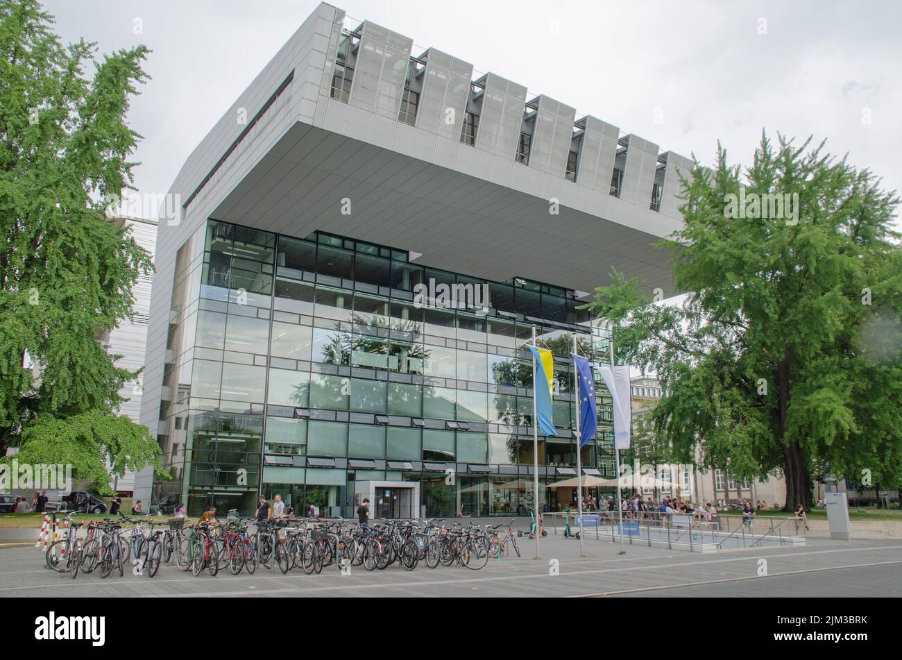 aachen august 2022: The SuperC is the service center of the RWTH Aachen, which is located directly next to the main building and combines a range of s Stock Photo